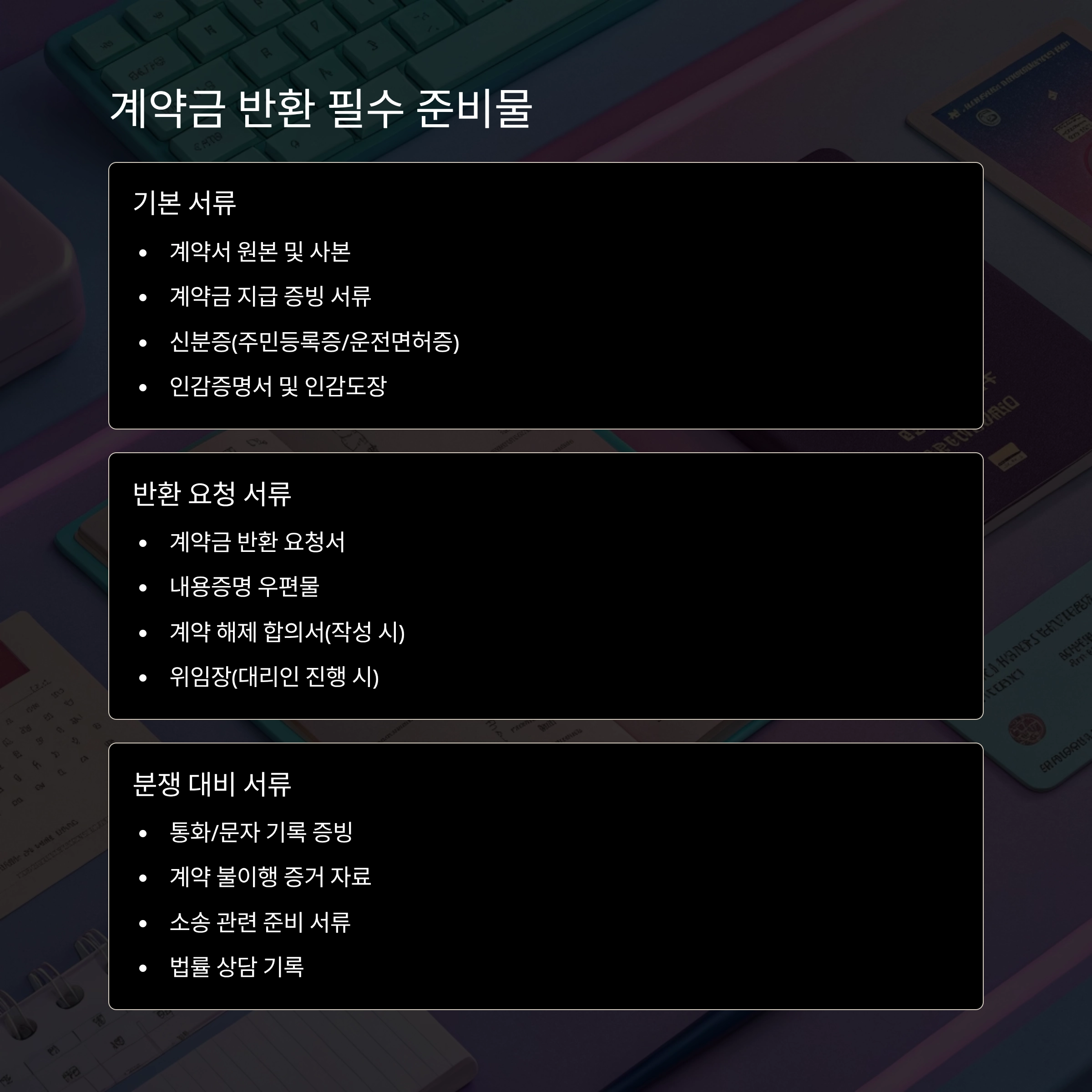 부동산계약금반환